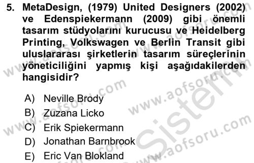 Tipografi Dersi 2024 - 2025 Yılı (Final) Dönem Sonu Sınav Soruları 5. Soru