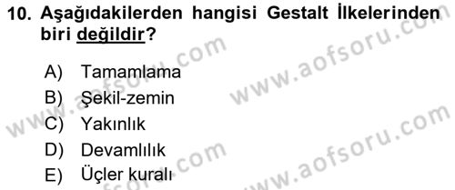 Tipografi Dersi 2024 - 2025 Yılı Yaz Okulu Sınav Soruları 10. Soru