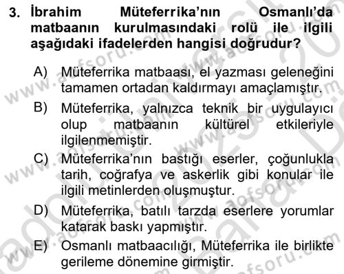 Tipografi Dersi 2025 - 2026 Yılı (Vize) Ara Sınav Soruları 3. Soru