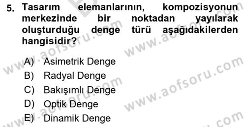Tipografi Dersi 2025 - 2026 Yılı (Final) Dönem Sonu Sınav Soruları 5. Soru