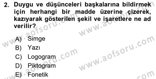 Tipografi Dersi 2025 - 2026 Yılı Yaz Okulu Sınav Soruları 2. Soru