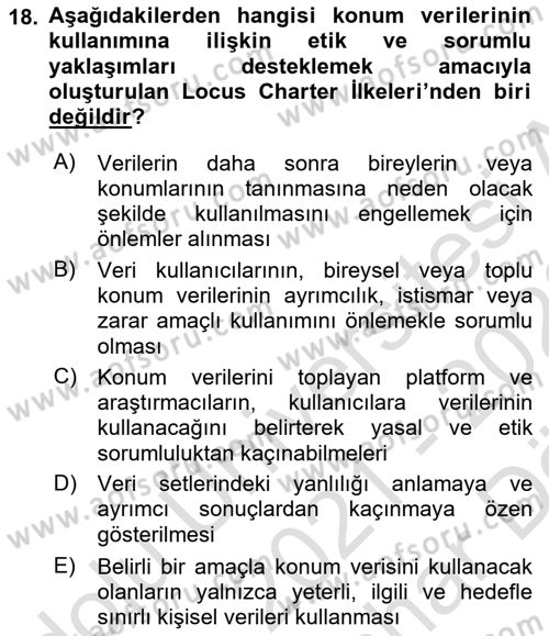Dijital Kültür Dersi 2021 - 2022 Yılı (Vize) Ara Sınav Soruları 18. Soru