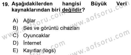 Dijital Kültür Dersi 2021 - 2022 Yılı (Vize) Ara Sınav Soruları 19. Soru