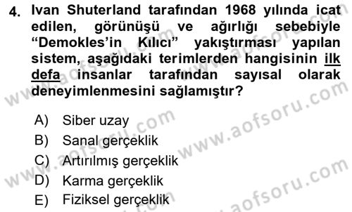 Dijital Kültür Dersi 2021 - 2022 Yılı (Vize) Ara Sınav Soruları 4. Soru