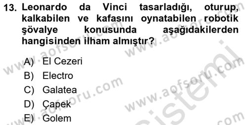 Dijital Kültür Dersi 2021 - 2022 Yılı (Final) Dönem Sonu Sınav Soruları 13. Soru