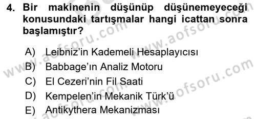 Dijital Kültür Dersi 2021 - 2022 Yılı (Final) Dönem Sonu Sınav Soruları 4. Soru
