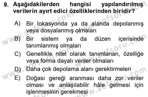 Dijital Kültür Dersi 2021 - 2022 Yılı Yaz Okulu Sınav Soruları 9. Soru