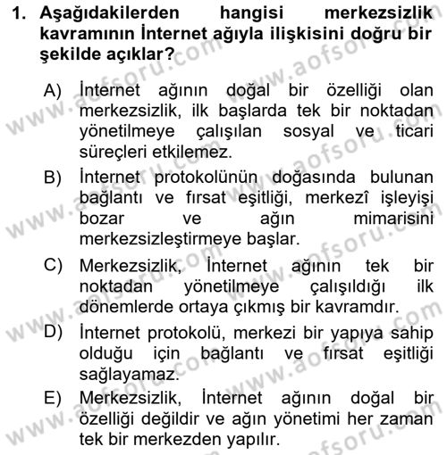 Dijital Kültür Dersi 2023 - 2024 Yılı (Final) Dönem Sonu Sınav Soruları 1. Soru