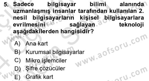 Dijital Kültür Dersi 2023 - 2024 Yılı (Final) Dönem Sonu Sınav Soruları 5. Soru