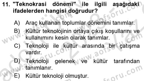 Dijital Kültür Dersi 2023 - 2024 Yılı Yaz Okulu Sınav Soruları 11. Soru