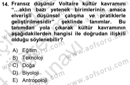 Dijital Kültür Dersi 2023 - 2024 Yılı Yaz Okulu Sınav Soruları 14. Soru