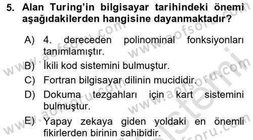 Dijital Kültür Dersi 2023 - 2024 Yılı Yaz Okulu Sınav Soruları 5. Soru