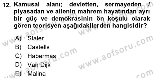 Dijital Kültür Dersi 2024 - 2025 Yılı (Vize) Ara Sınav Soruları 12. Soru