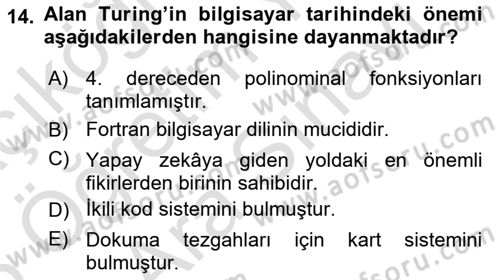 Dijital Kültür Dersi 2024 - 2025 Yılı (Vize) Ara Sınav Soruları 14. Soru