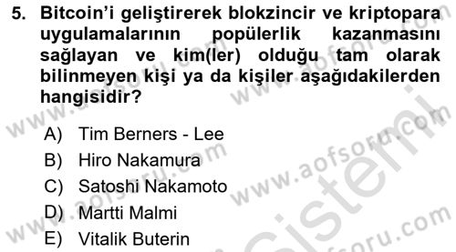 Dijital Kültür Dersi 2024 - 2025 Yılı (Vize) Ara Sınav Soruları 5. Soru