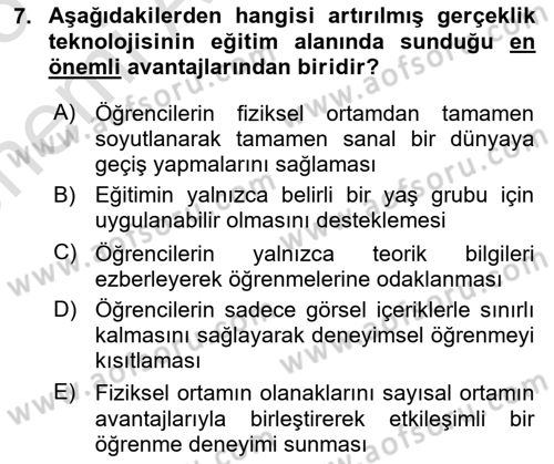 Dijital Kültür Dersi 2024 - 2025 Yılı (Vize) Ara Sınav Soruları 7. Soru