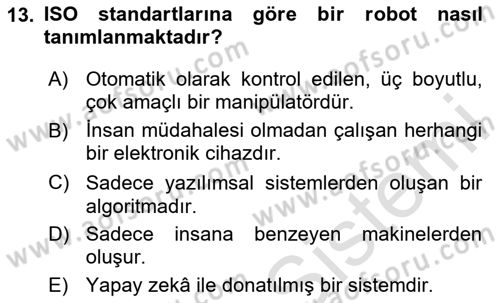 Dijital Kültür Dersi 2024 - 2025 Yılı (Final) Dönem Sonu Sınav Soruları 13. Soru