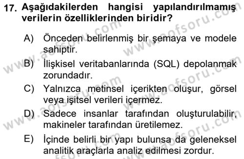 Dijital Kültür Dersi 2024 - 2025 Yılı Yaz Okulu Sınav Soruları 17. Soru