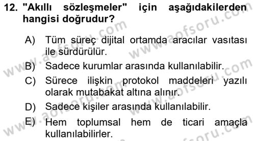 Dijital Kültür Dersi 2025 - 2026 Yılı (Vize) Ara Sınav Soruları 12. Soru