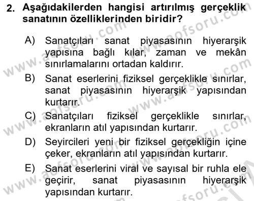 Dijital Kültür Dersi 2025 - 2026 Yılı (Vize) Ara Sınav Soruları 2. Soru