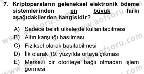Dijital Kültür Dersi 2025 - 2026 Yılı (Vize) Ara Sınav Soruları 7. Soru