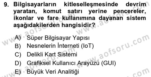 Dijital Kültür Dersi 2025 - 2026 Yılı (Vize) Ara Sınav Soruları 9. Soru