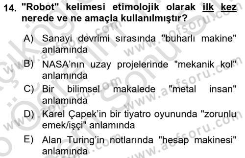 Dijital Kültür Dersi 2025 - 2026 Yılı (Final) Dönem Sonu Sınav Soruları 14. Soru