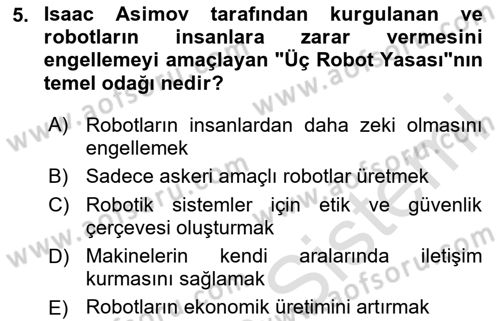 Dijital Kültür Dersi 2025 - 2026 Yılı (Final) Dönem Sonu Sınav Soruları 5. Soru
