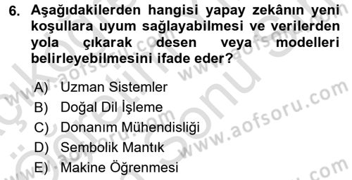 Dijital Kültür Dersi 2025 - 2026 Yılı (Final) Dönem Sonu Sınav Soruları 6. Soru