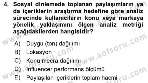 Dijital Kültür Dersi 2025 - 2026 Yılı Yaz Okulu Sınav Soruları 4. Soru
