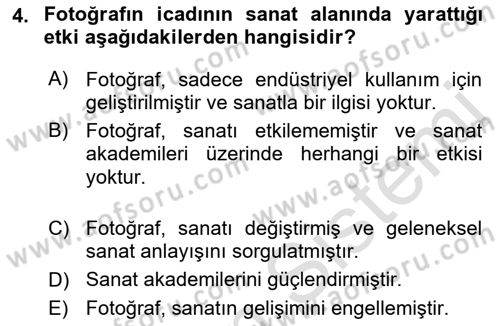 Yeni Medya Sanatı Dersi 2023 - 2024 Yılı (Vize) Ara Sınavı 4. Soru