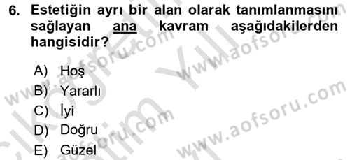 Yeni Medya Sanatı Dersi 2024 - 2025 Yılı Yaz Okulu Sınav Soruları 6. Soru