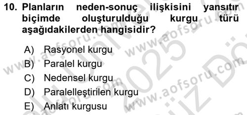 Yeni Medya Sanatı Dersi 2025 - 2026 Yılı (Vize) Ara Sınav Soruları 10. Soru