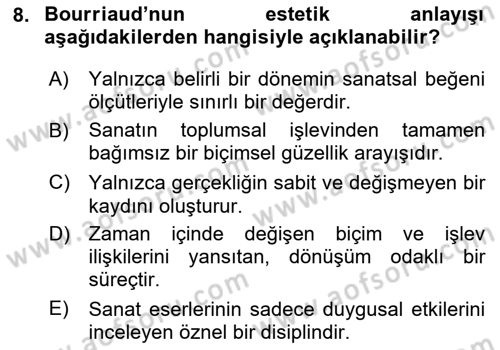 Yeni Medya Sanatı Dersi 2025 - 2026 Yılı (Vize) Ara Sınav Soruları 8. Soru