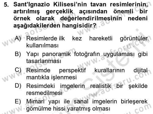 Yeni Medya Sanatı Dersi 2025 - 2026 Yılı (Final) Dönem Sonu Sınav Soruları 5. Soru
