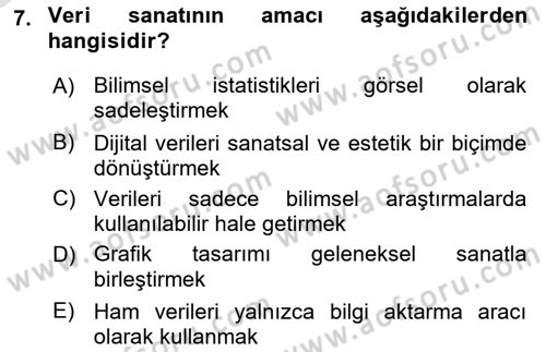 Yeni Medya Sanatı Dersi 2025 - 2026 Yılı Yaz Okulu Sınav Soruları 7. Soru
