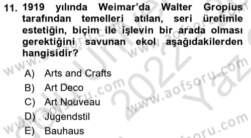 İleri Tipografi Dersi 2022 - 2023 Yılı Yaz Okulu Sınav Soruları 11. Soru