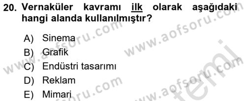 İleri Tipografi Dersi 2022 - 2023 Yılı Yaz Okulu Sınav Soruları 20. Soru