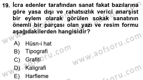 İleri Tipografi Dersi 2023 - 2024 Yılı (Vize) Ara Sınav Soruları 19. Soru