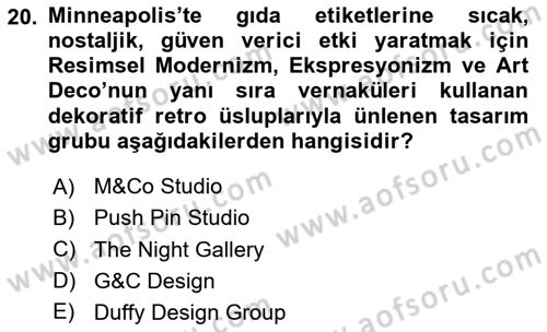 İleri Tipografi Dersi 2023 - 2024 Yılı (Final) Dönem Sonu Sınav Soruları 20. Soru