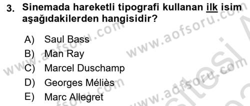 İleri Tipografi Dersi 2023 - 2024 Yılı (Final) Dönem Sonu Sınav Soruları 3. Soru