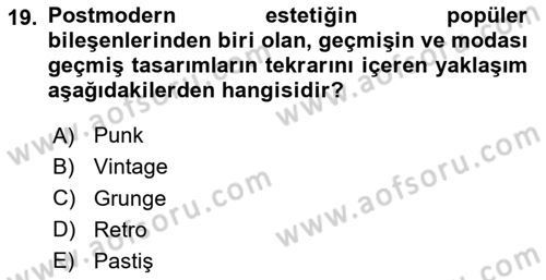 İleri Tipografi Dersi 2024 - 2025 Yılı (Final) Dönem Sonu Sınav Soruları 19. Soru