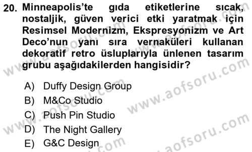 İleri Tipografi Dersi 2024 - 2025 Yılı (Final) Dönem Sonu Sınav Soruları 20. Soru