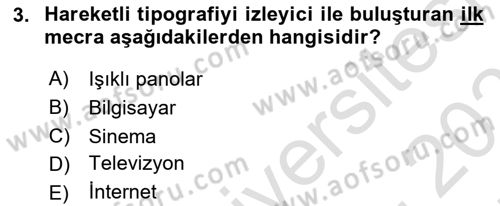 İleri Tipografi Dersi 2024 - 2025 Yılı (Final) Dönem Sonu Sınav Soruları 3. Soru