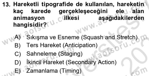 İleri Tipografi Dersi 2025 - 2026 Yılı (Vize) Ara Sınav Soruları 13. Soru