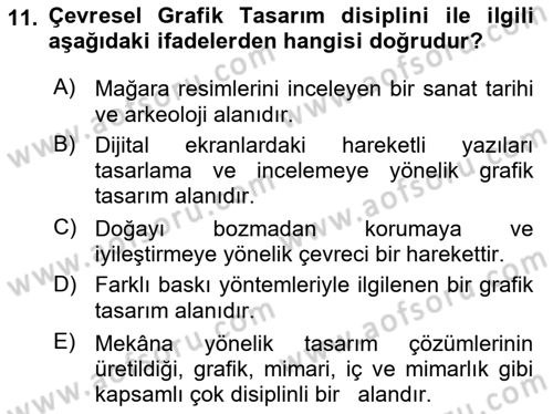 İleri Tipografi Dersi 2025 - 2026 Yılı (Final) Dönem Sonu Sınav Soruları 11. Soru