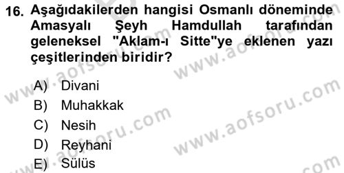 İleri Tipografi Dersi 2025 - 2026 Yılı (Final) Dönem Sonu Sınav Soruları 16. Soru