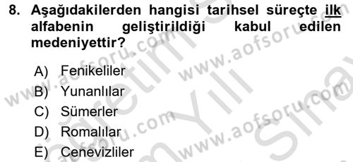 İleri Tipografi Dersi 2025 - 2026 Yılı (Final) Dönem Sonu Sınav Soruları 8. Soru