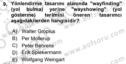 İleri Tipografi Dersi 2025 - 2026 Yılı (Final) Dönem Sonu Sınav Soruları 9. Soru