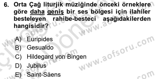 Sanatta Eleştirel Düşünce Dersi Ara Sınavı Deneme Sınav Soruları 6. Soru